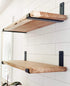 LEOPO Shelf Brackets for 8 inch Shelves, Floating Shelf Brackets for DIY, 1/5 inch Thick Heavy Duty Brackets, 4 Pack