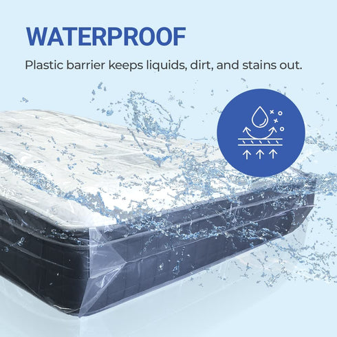 TRU Lite Mattress Storage Bag - Mattress Bag for Moving - Heavy Duty Extra Thick 4 Mil Plastic - Fits Standard, Extra Long, Pillow Top Sizes - for Queen Size Bed