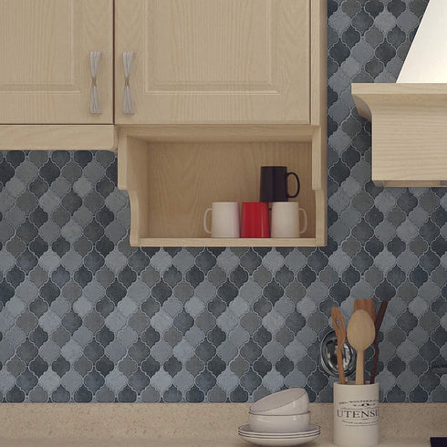 Peel and Stick Tile Backsplash - Arabesque Tile Backsplash ,Mosaic Backsplash Sticker,(10 Sheets)