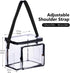 Clear Lunch Bag See Through Lunch Box with Adjustable Strap and Front Storage Compartment Transparent Lunch Bags For Men and Women for Work