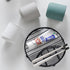 Toothbrush Holder Black for Bathroom Tooth Cup and Electric Toothbrush Organizers and Storage Toothpaste Stand Rack Set Included 3 Toothbrush Slots and 2 Ceramic Bathroom Tooth Cups