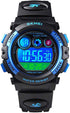 Kids Digital Sport Watch for Boys Girls, Kid Waterproof Electronic Multi Function Casual Outdoor Watches, 7 Colorful LED Luminous Alarm Stopwatch Wristwatch