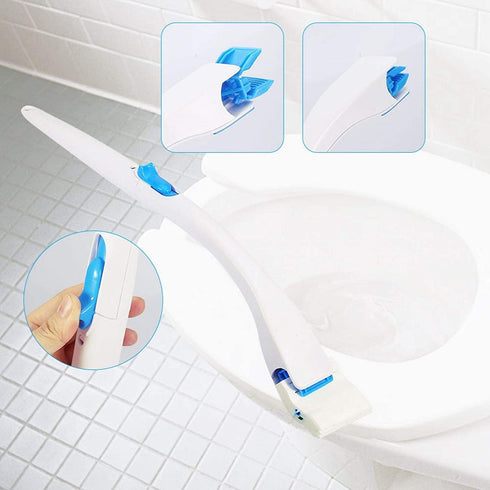 Strnek Disposable Toilet Cleaning Brush Washable Toilet Brush Toilet Pure Cotton Replaceable Concentrated Detergent Head for Home Bathroom
