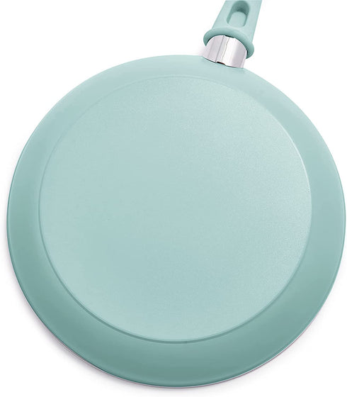GreenLife Soft Grip Healthy Ceramic Nonstick 12" Frying Pan Skillet, PFAS-Free, Dishwasher Safe, Turquoise