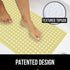 Gorilla Grip Patented Bath Tub and Shower Mat 35x16, Machine Washable, Extra Large Bathtub Mats with Drain Holes and Suction Cups to Keep Floor Clean, Soft on Feet, Bathroom Accessories, Yellow Opaque