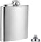 8th Day Fashion 6OZ Hip Flask for Liquor Pocket Size Stainless Steel Leakproof with Funnel Set Alcohol Drinking Flask Set (Silver)