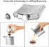 8th Day Fashion 6OZ Hip Flask for Liquor Pocket Size Stainless Steel Leakproof with Funnel Set Alcohol Drinking Flask Set (Silver)