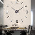 Large DIY Frameless Wall Clock 3D Wall Clock with Mirror Number Stickers for Home Office Decorations (Silver)