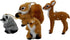 Kurt Adler C4683 Plush Forest Creature Animal Decorative Holiday Christmas Tree Ornament Set with Deer, Fox, Raccoon, and Squirrel (4 Pack)