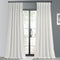 HPD Half Price Drapes Pleated Faux Silk Blackout Curtains For Bedroom Vintage Textured 25 X 96 (1 Panel), PDCH-KBS2BO-96-FP, Off White