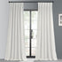 HPD Half Price Drapes Pleated Faux Silk Blackout Curtains For Bedroom Vintage Textured 25 X 96 (1 Panel), PDCH-KBS2BO-96-FP, Off White