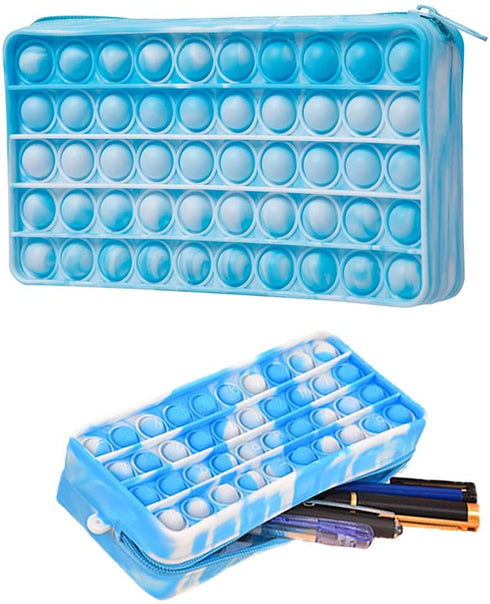 BINGLALA Pop Simple Sensory Pencil Box Push Pop Pencil Case Fidget Toy Bubble Stationery Storage Bag Decompression Toy for Kids Office Stationery Organizer