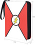 Card Binder Holder Carrying Case Trading Card Holder with Transparent Card Sleeves for Name Cards, Sports Cards,Game Cards Holds Up to 400 Cards with 50 Premium 4-Pocket Pages (Red White)