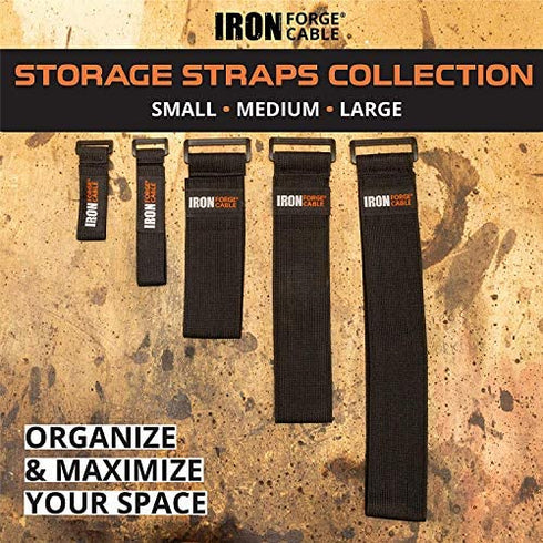 Extension Cord Wrap Organizer, 4 Pack of Elastic Storage Straps - 24 Inch Stretchy Hook and Loop Cinch Straps for Power Cables, Hoses, Ropes, and More