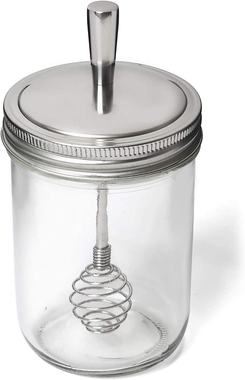 Jarware Honey Dipper, Wide Mouth, Silver