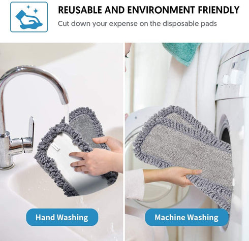 MEXERRIS Microfiber Spray Mop Pads Replacement Head for Wet Dry Dust Mop, Reusable Washable Mop Heads Refills Compatible with Bona Floor Care System for Kitchen Home Commercial Floor Cleaning -3 Pack