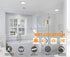 Cloudy Bay 7.5 inch 3 Color LED Mini Flush Mount Ceiling Light 3000K/4000K/5000K Adjustable,120V 12W 840LM CRI90+,Brushed Nickel
