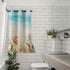 WARM TOUR Window Curtain Panel Coastal Beach Clear Water Printing Decor Durable Drapes for Bedroom Kitchen Living Room Seashell Starfish