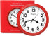 Solayman's Ultimate Silent Wall Clock with Non-Ticking Quartz Movement, Easy to Read Classic Round Wall Clock for Living Room Decor, Bedroom, Kitchen, Office, Classroom- Red Wall Clock