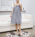Towel Wrap for Women, Adjustable Shower Wrap Towel with Home Hotel Bathrobes Nightgown for Sauna Beach Pool Gym Travel - Gray XL