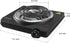 Single Hot Plate Charcoal Coal Burner Electric Stove Portable Fast Heating with Adjustable Temperature Control & Stainless Steel Grill for Cooking Camping (1000W)