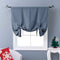 NICETOWN Kitchen Tie Up Curtain, Balloon Blackout Shades Window Treatment Valance for Loft, Bay Window (Stone Blue, Rod Pocket Single Panel, W46 x L63)