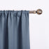 NICETOWN Kitchen Tie Up Curtain, Balloon Blackout Shades Window Treatment Valance for Loft, Bay Window (Stone Blue, Rod Pocket Single Panel, W46 x L63)