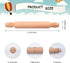 20 Pieces Mini Rolling Pins for Crafts, 6 Inch Wooden Kids Mini Rolling Pin Dumpling Ravioli Rolling Pin Dough Roller, French Rolling Pin for Children Fondant Pasta Pastry Pizza Crafting Baking