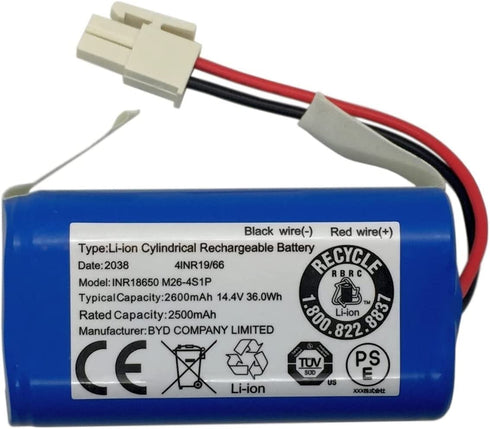 ANHO SAFE AND GOOD Replacement Battery Compatible with ILIFE A4s, A4s pro, A6, A7, A8, A9 Robotic Vacuum Cleaners, 2600mAh, 14.4v/14.8v