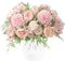 KIRIFLY Artificial Flowers, Fake Peony Silk Hydrangea Bouquet Decor Plastic Carnations Realistic Flower Arrangements Wedding Decoration Table Centerpieces 2 Packs (Light Pink)