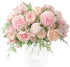 KIRIFLY Artificial Flowers, Fake Peony Silk Hydrangea Bouquet Decor Plastic Carnations Realistic Flower Arrangements Wedding Decoration Table Centerpieces 2 Packs (Light Pink)