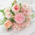 KIRIFLY Artificial Flowers, Fake Peony Silk Hydrangea Bouquet Decor Plastic Carnations Realistic Flower Arrangements Wedding Decoration Table Centerpieces 2 Packs (Light Pink)