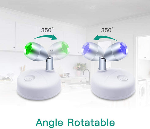 Wireless Spotlight Battery Operated Accent Lights with Remote, LED RGB+W Puck Lights Portable Little Spot Light Angle Adjustable with Dimmer & Timer for Artwork Painting Statue