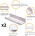 Muzilife 12 Inch White Floating Shelves - Set of 2 Rustic Wood Floating Shelves - Wall Mounted Small Picture Ledge for Bathroom, Bedroom, Living Room