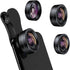 KEYWING Phone Camera Lens 3 in 1 Phone Lens Kit, 198 Fisheye Lens + 120 Super Wide-Angle Lens + 20x Macro Lens for iPhone Samsung Android Smartphone