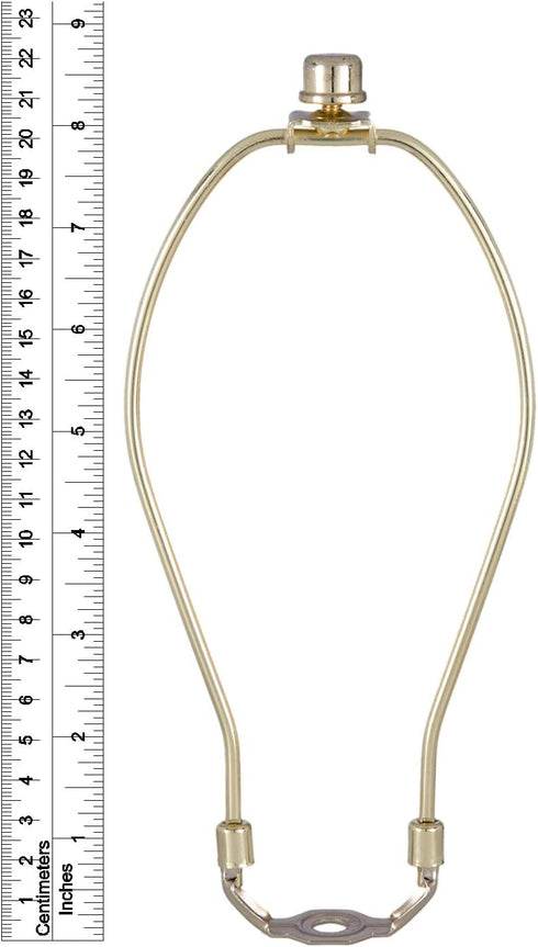B&P Lamp® Brass Plated Finish Table Lamp Wiring Kit with a 8 Inch Harp and 3-Way Socket