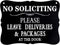 WaaHome Please Leave Deliveries and Packages at The Door Sign, No Soliciting Sign for House Home Door Business, 6''x8''