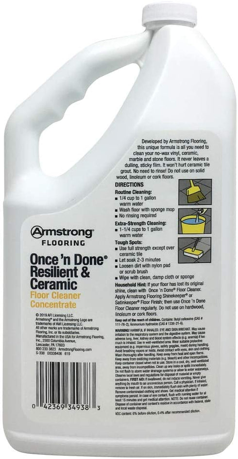 Armstrong Once'N Done Citrus Scent Floor Cleaner Liquid 64 oz.
