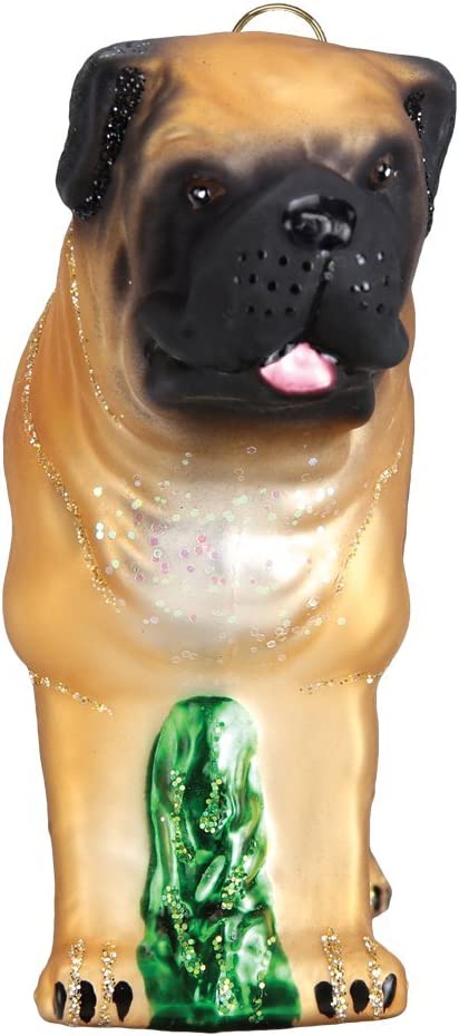 Old World Christmas Dog Collection Glass Blown Ornaments for Christmas Tree English Mastiff
