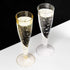 Plastic Champagne Glasses | 32 Pack | Gold Glitter Disposable Flutes in Bulk, Perfect for Parties, Wedding, Mimosa, Valentines Day, Brunch, and Bachelorette Party, Toasting Flutes