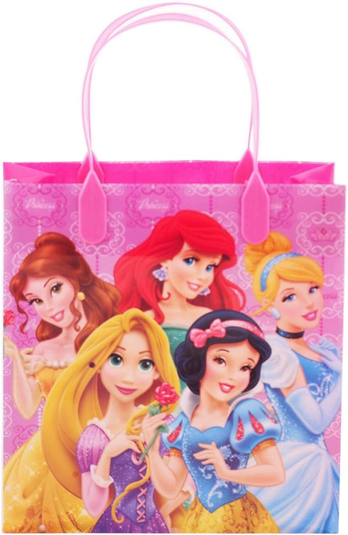 Princess Disney 12 Premium Quality Party Favor Reusable Medium Plastic Gift Goodie Bags 8"