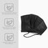 50pcs Black Masks Face Breathable Dust Filter Masks Mouth Cover Disposable Masks with Elastic Ear Loop for Men & Women (Pack of 50 PCS)