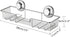 iPEGTOP L-4 Strong Suction Cup Shower Caddy Bath Shelf Storage, Combo Organizer Basket for Shampoo, Soap, Conditioner, Razor Bathroom Accessories - Rustproof Stainless Steel, Chrome