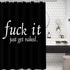 Bathroom Shower Curtain Black and White Funny Quotes Shower Curtains Durable Fabric Bath Curtain Waterproof Bathroom Curtain with 12 Hooks (Black, 72" L — 72" W)