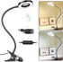 CLOOOUDS 7W Clip on Light, LED Clip On Lamp, USB Reading Book Light, Bed Lamp,Desk lamp, Warm Light and White Light