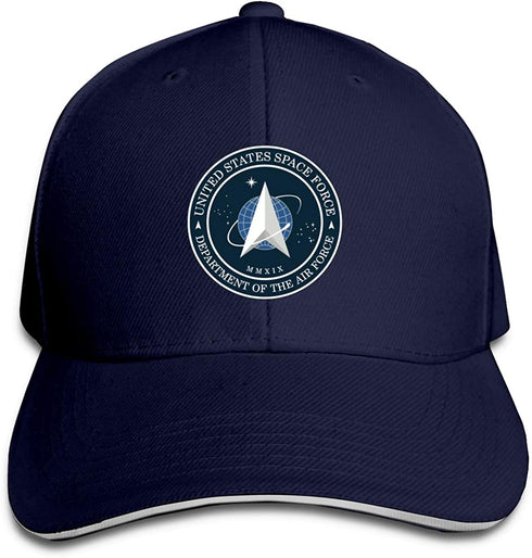 QINERSAW Space Force Baseball Cap Graphic Sports Hat for Men and Women Navy