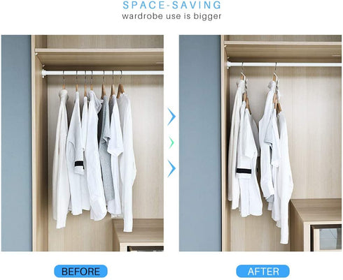 Cascading Clothes Hanger Hooks,Space Saving Series Multi-Function Multi-Layer Cabinet Clothes Connection Folding Storage Clothes Rack Hanger Household Strong Load-Bearing Closet Hook (20pcs)