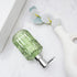 TISUZXCV Diamond Design 12 Oz Green Glass Soap Dispenser,Refillable Lotion Soap Dispenser for Bathroom, Kitchen, Hand Soap, Dish Soap ,Shampoo , Ideal for Bathroom Countertop. (Clear Green)