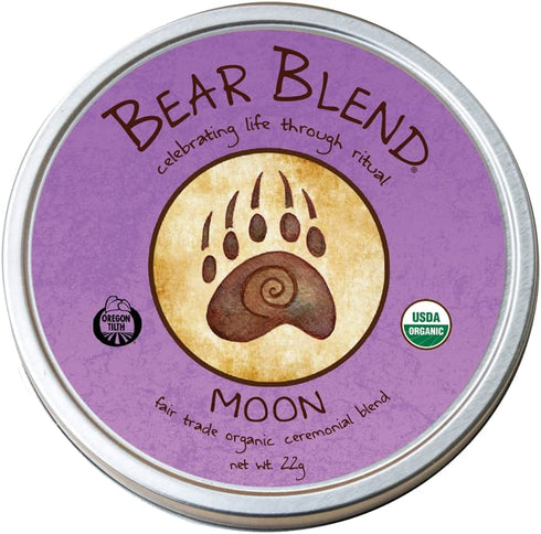Bear Blend Organics Moon Herbal Ceremonial Blend 22g - Herbal Smoking Blend - Smokable Herbs - Herbal Tea - Herbal Cigarettes Tobacco Free Nicotine Free - Herbal Smoke Cigarettes