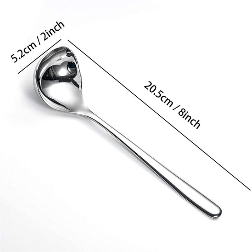 IMEEA 8-Inch Sauce Ladle Gravy Ladle SUS304 Stainless Steel Small Ladles for Serving, Set of 4